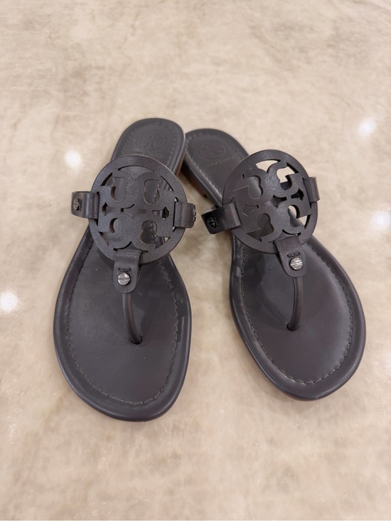 Tory Burch Shoes - Tory Burch Brown Miller Cutout Thong Sandals